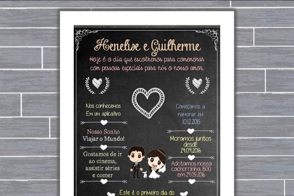 070 - quadro de casamento