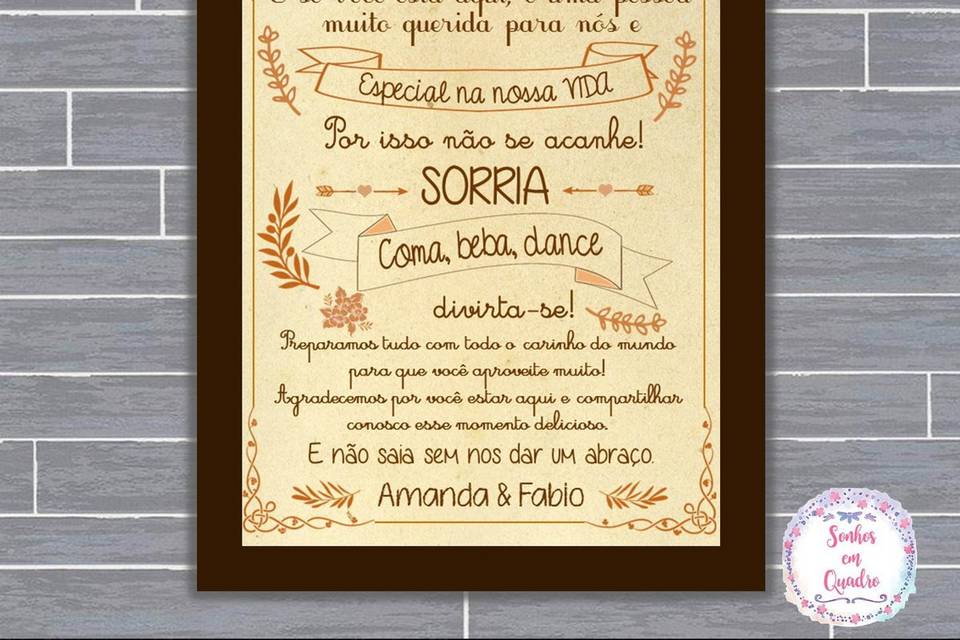 092 - quadro de casamento