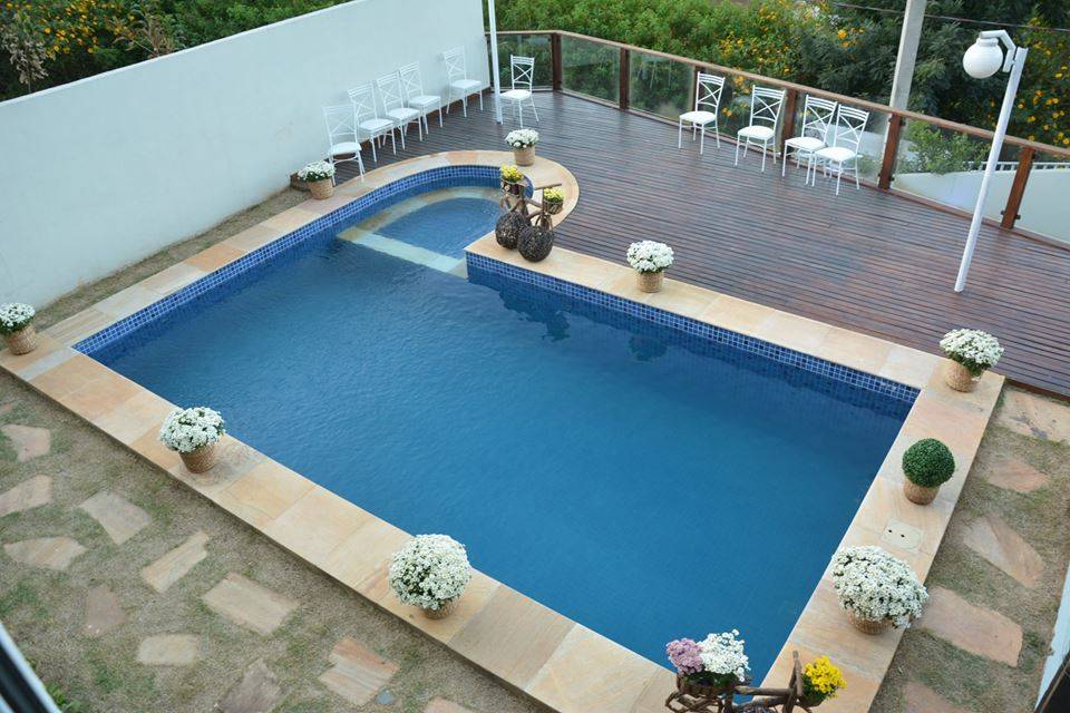 Vista piscina salão superior