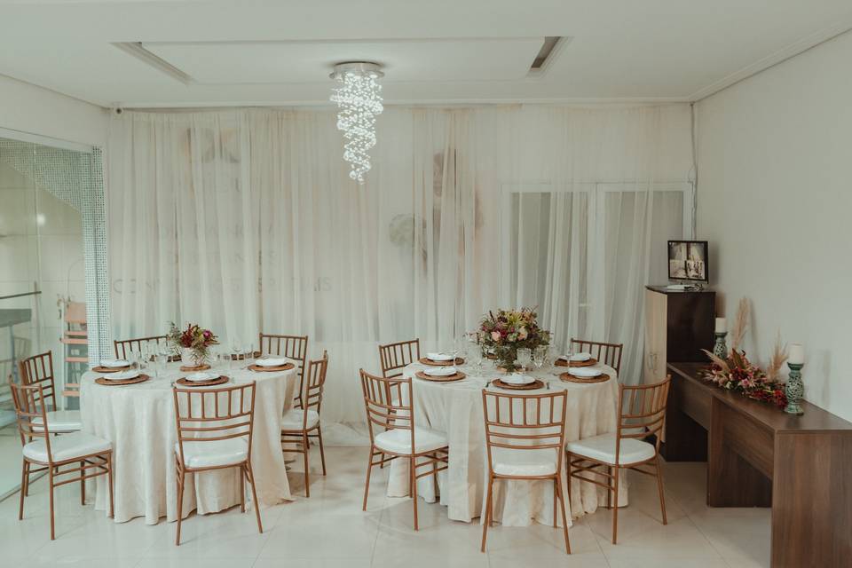 Home wedding - mesa convidados