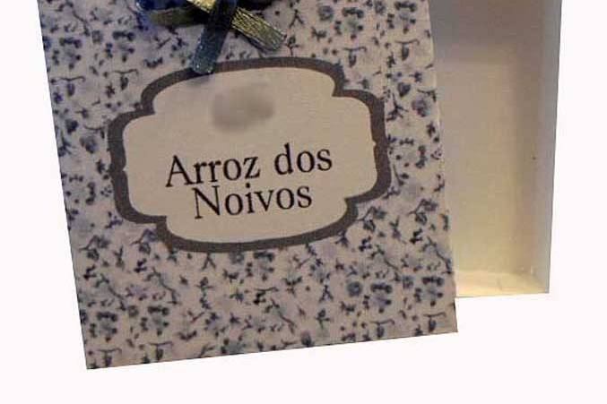 Caixa de arroz dos noivos