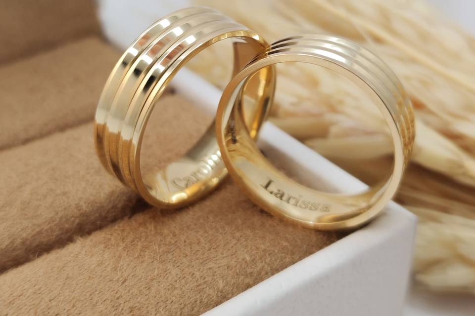 Alianças robustas 18K