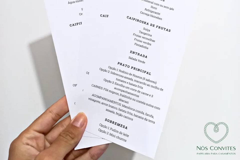 Menu de prato