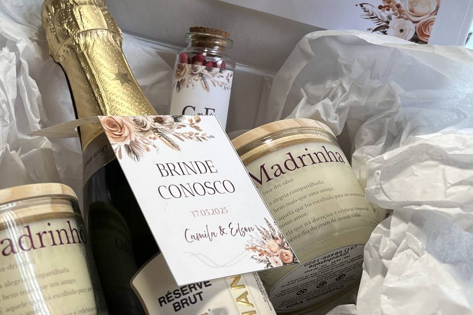 Caixa convite Padrinhos