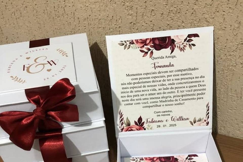Caixa Cartonada Padrinhos