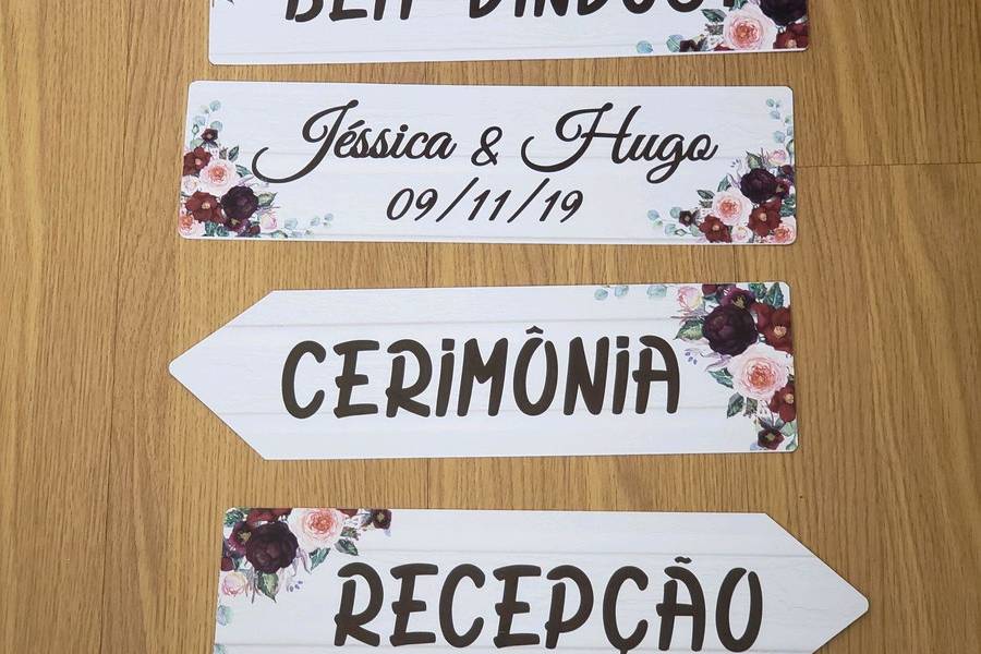 Placas de sinalização