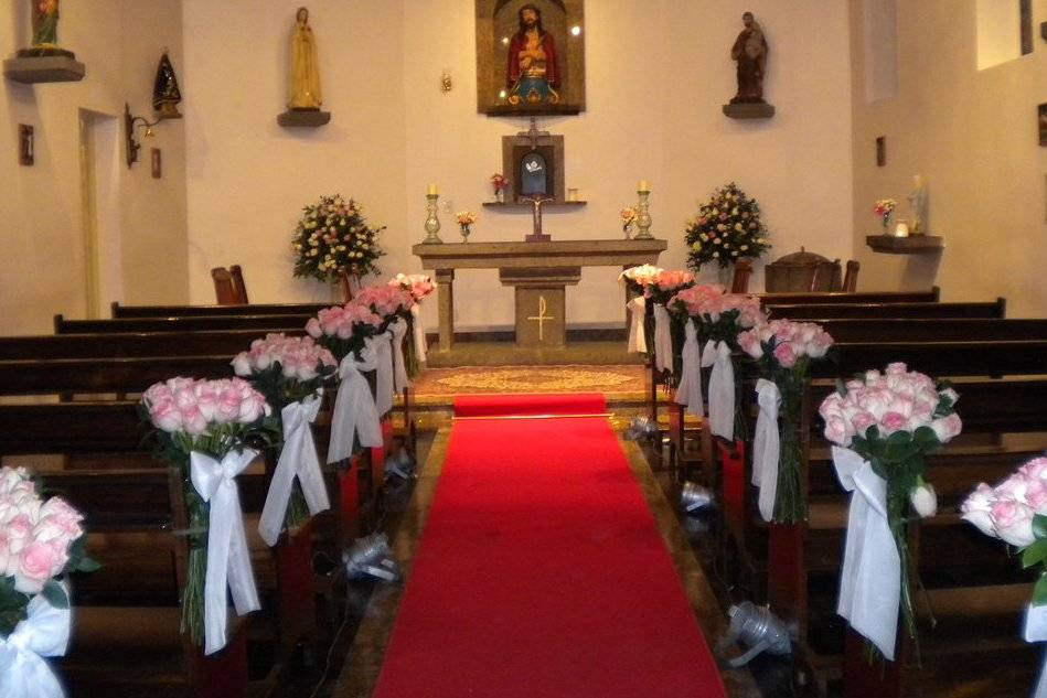 Decoração floral da Igreja