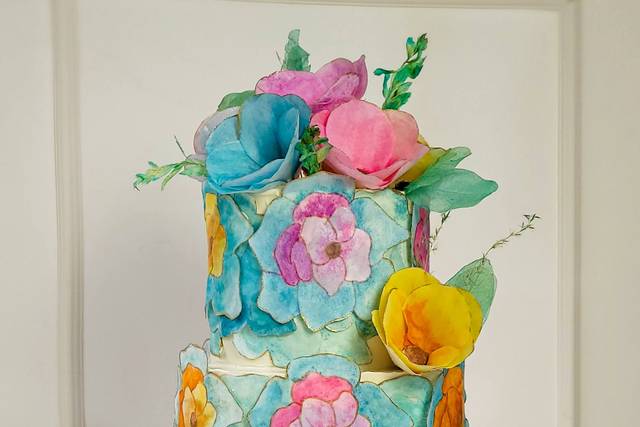 Floral com pintura à mão