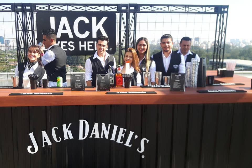 Equipe bar festa jack daniels