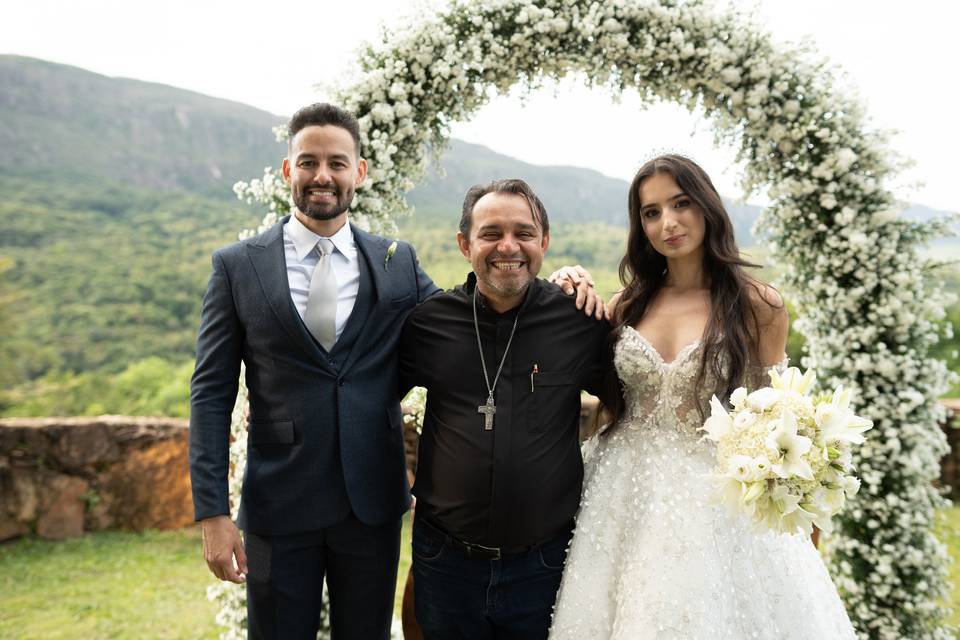 Foto oficial com o casal
