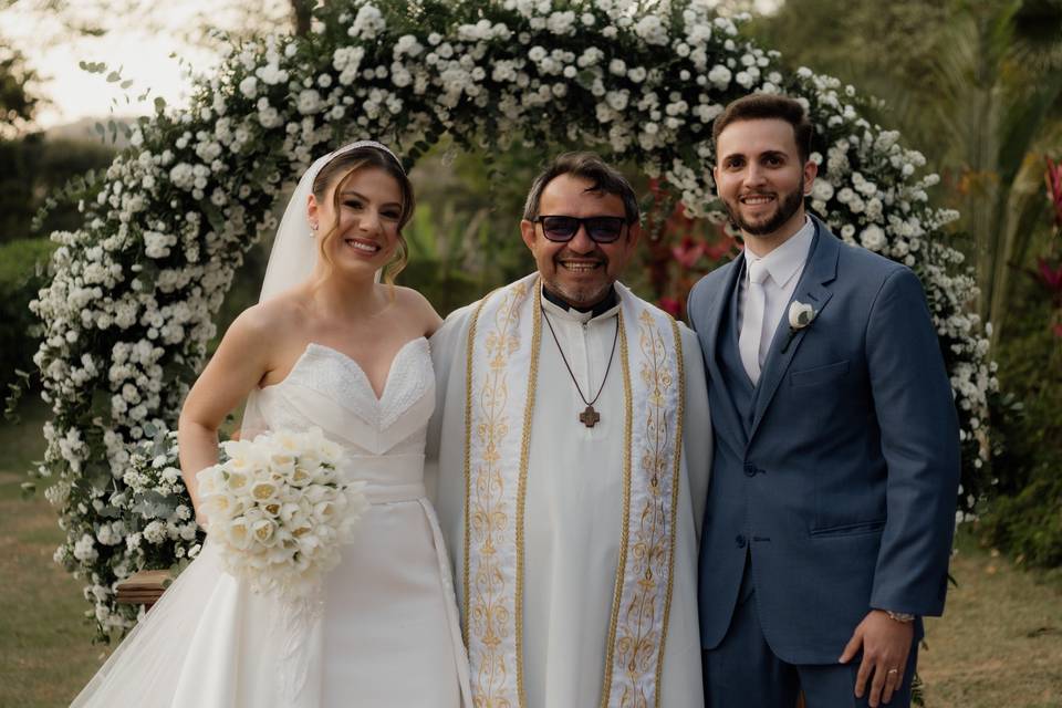 Foto com o Padre