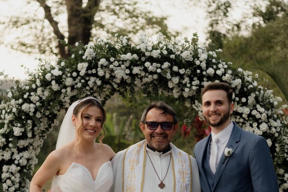 Foto com o Padre