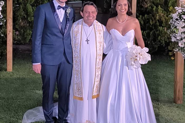 Foto oficial com o Padre