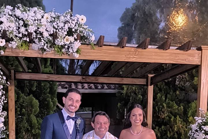 Foto oficial com o Padre