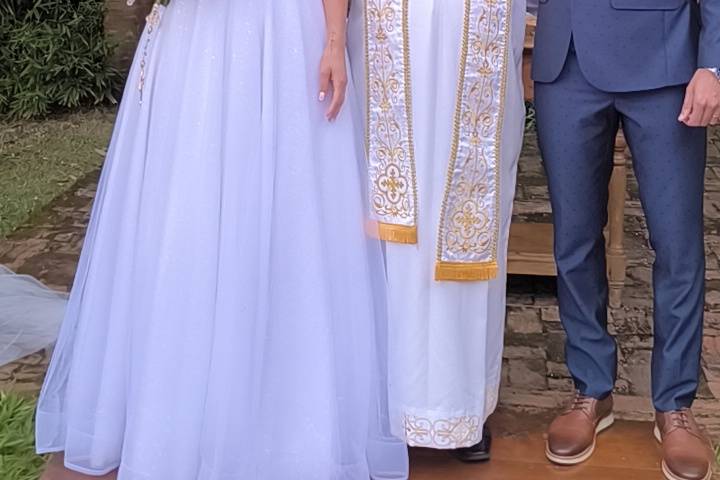 Foto com o Padre