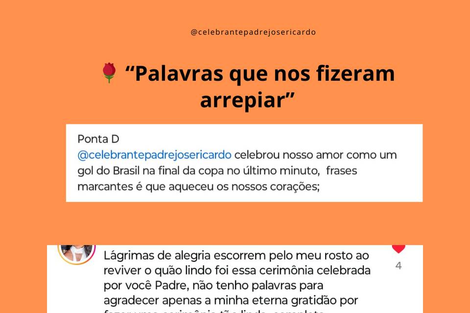 Depoimentos de Noivos