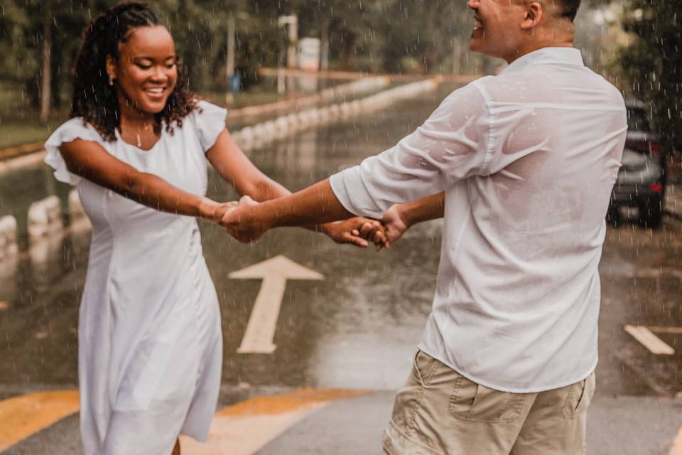 Pré wedding na chuva