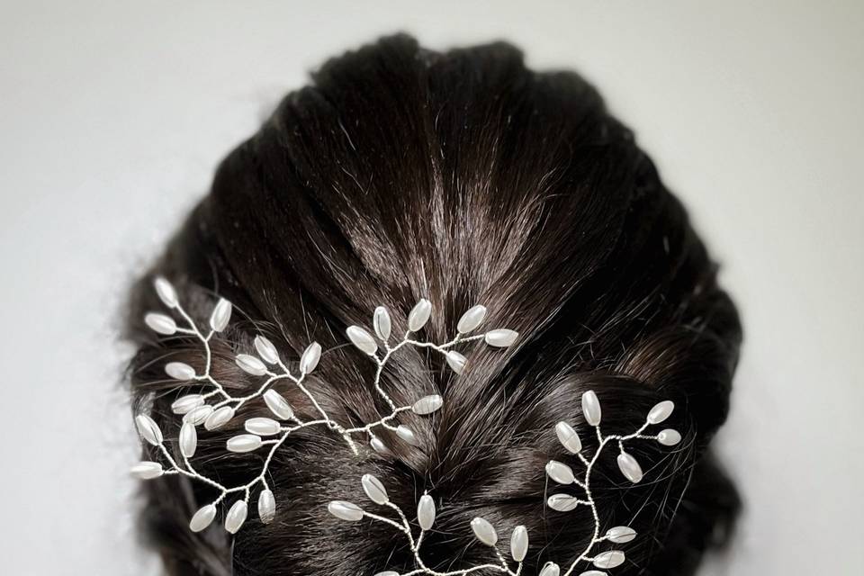 Penteado e acessório