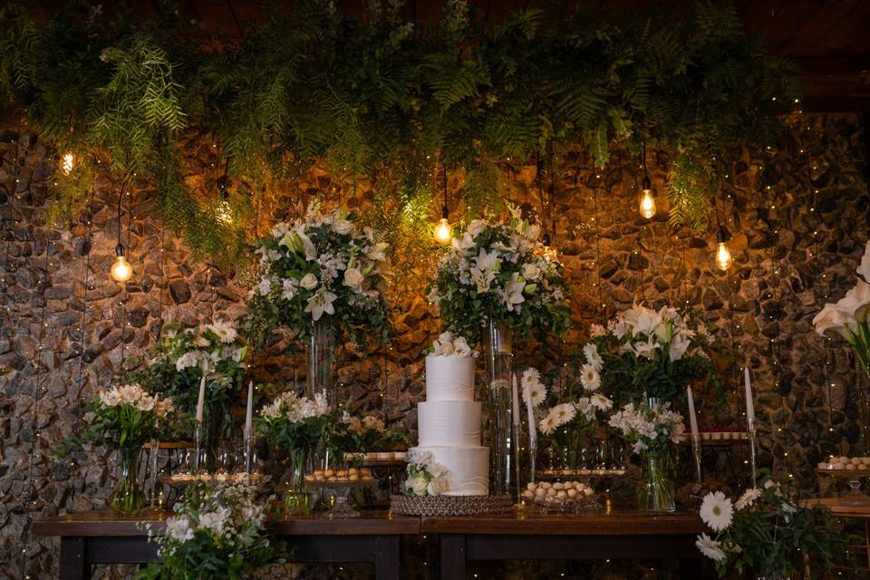 Mesa de doces boho classico