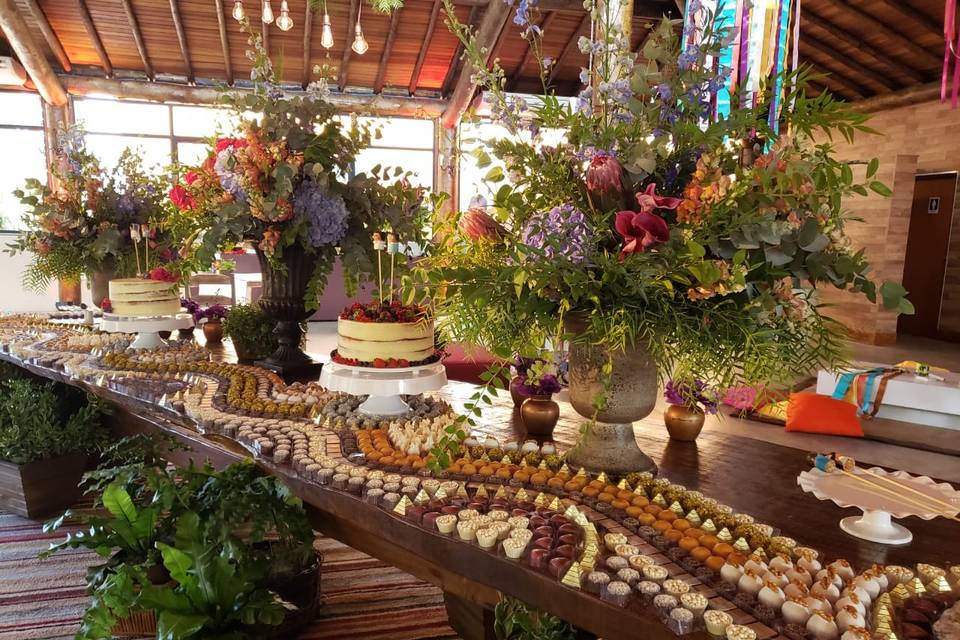 Mesa de doces -fazenda D Ines