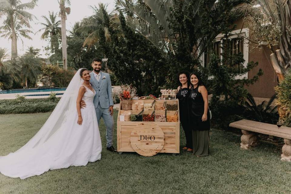 Carrinho de frios em casamento