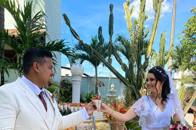 Carrinho de frios em casamento