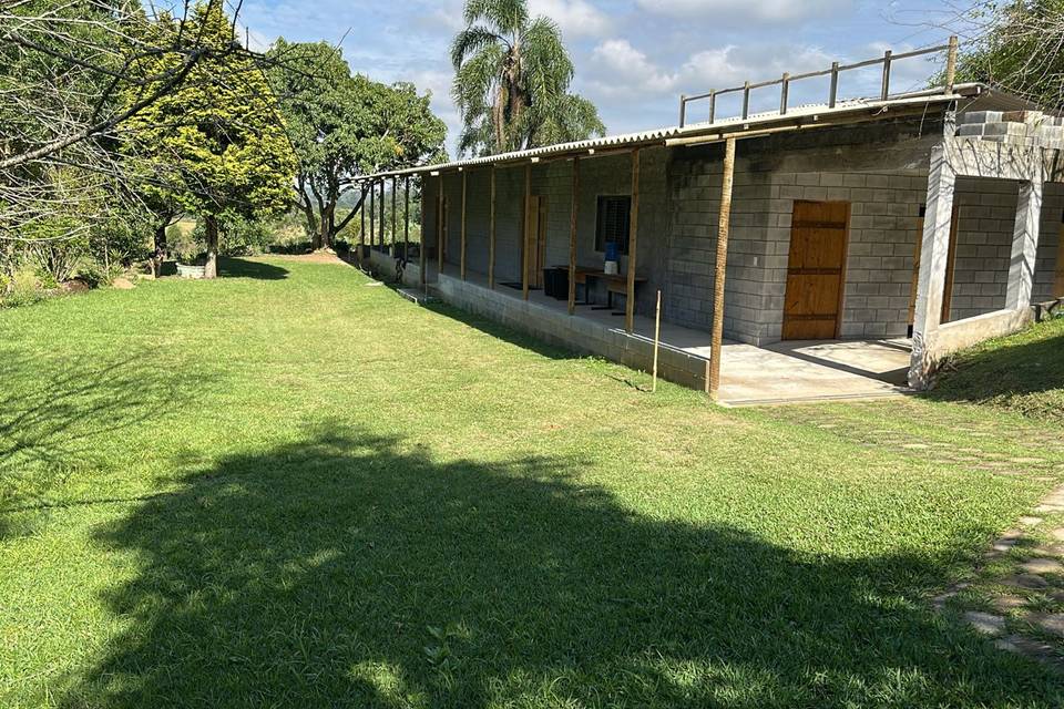 área externa do salão principa