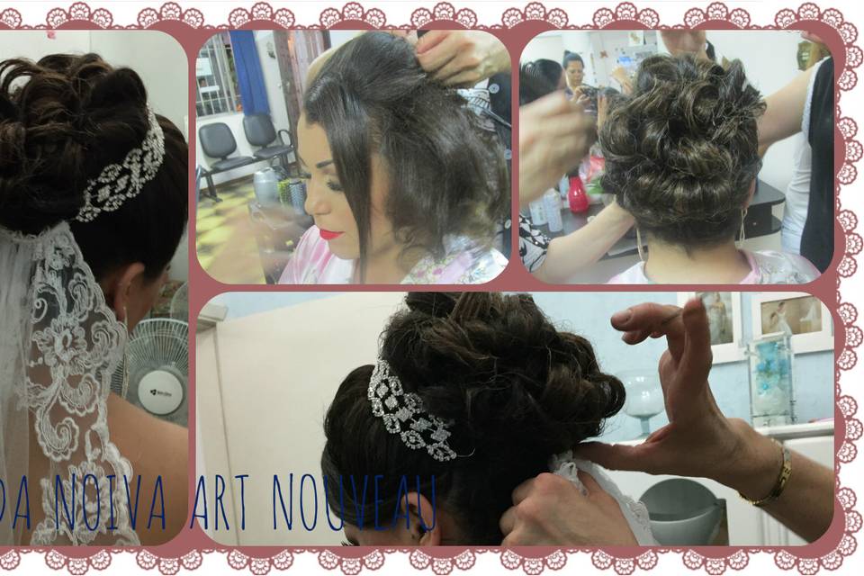 Penteado rosas