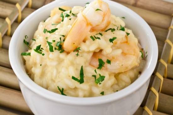 Risoto de camarão