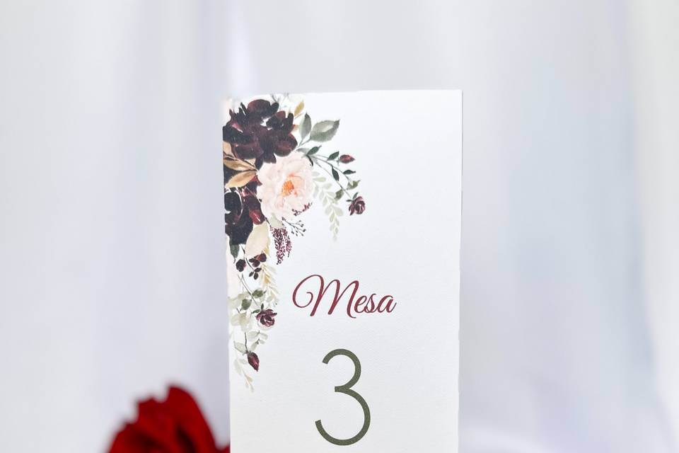 Menu para mesa