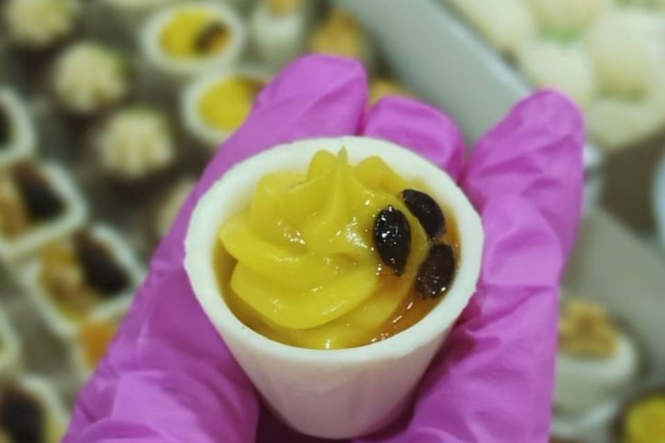 Recheio de ganache de maracujá