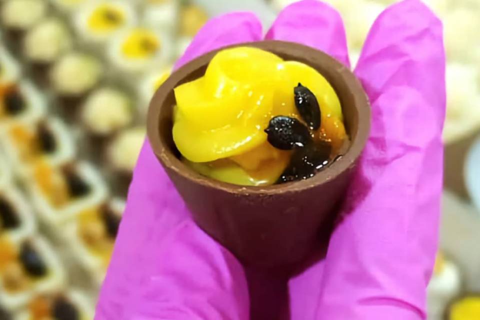 Recheio de ganache de maracujá