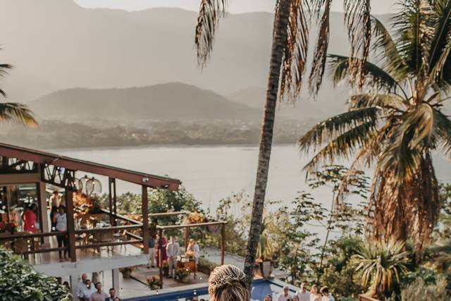 Escadas para entrada da noiva