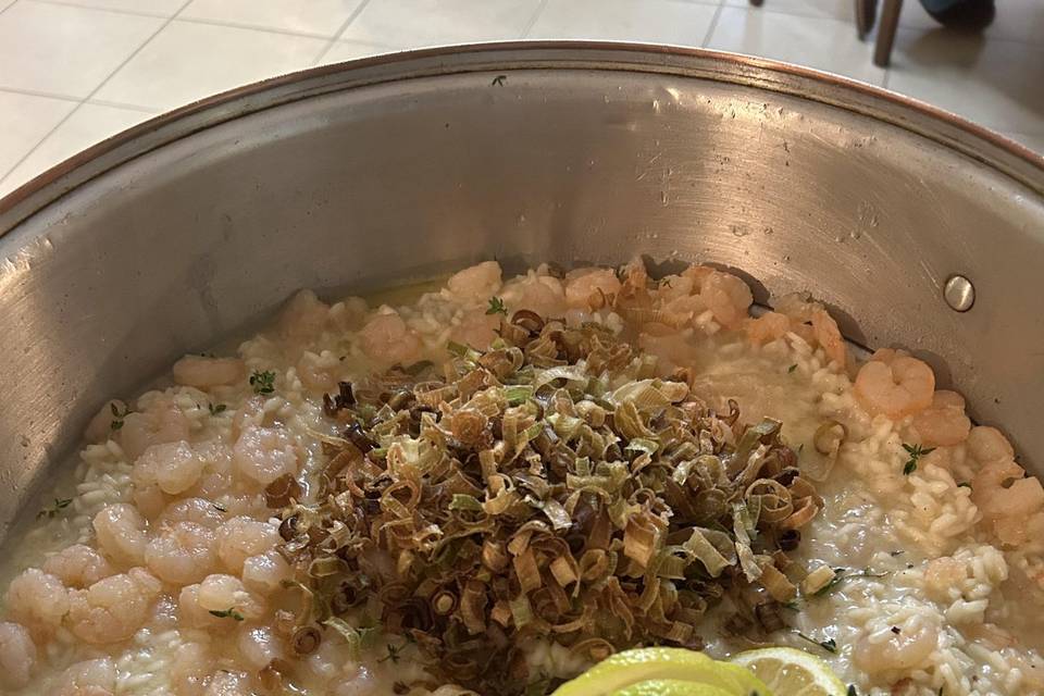 Risoto de camarão