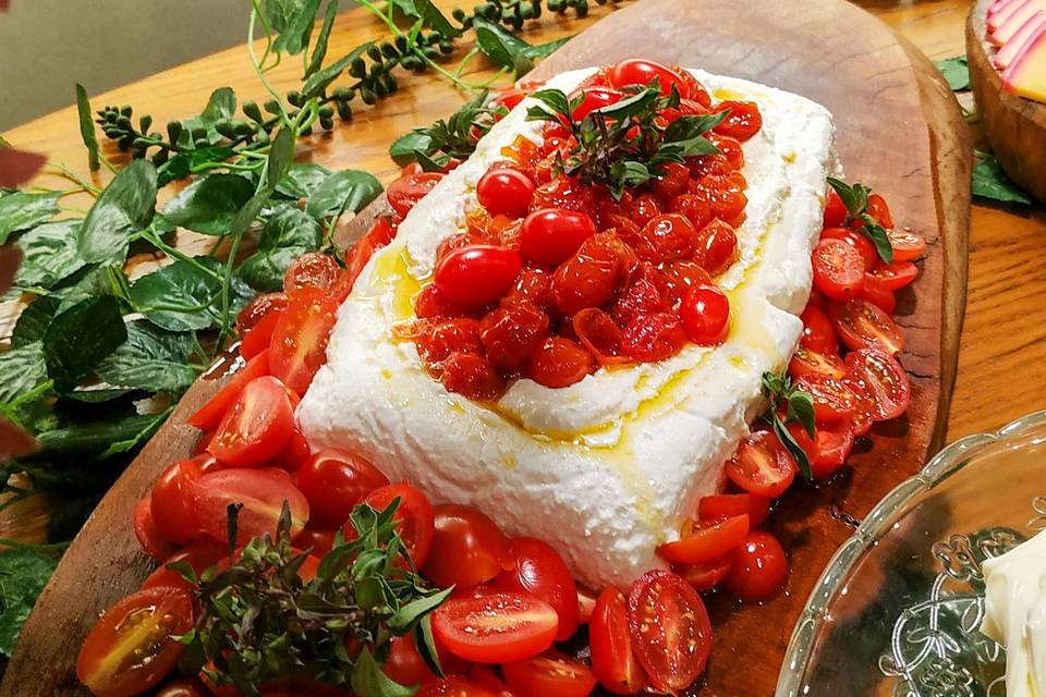 Terrine com tomates confitados