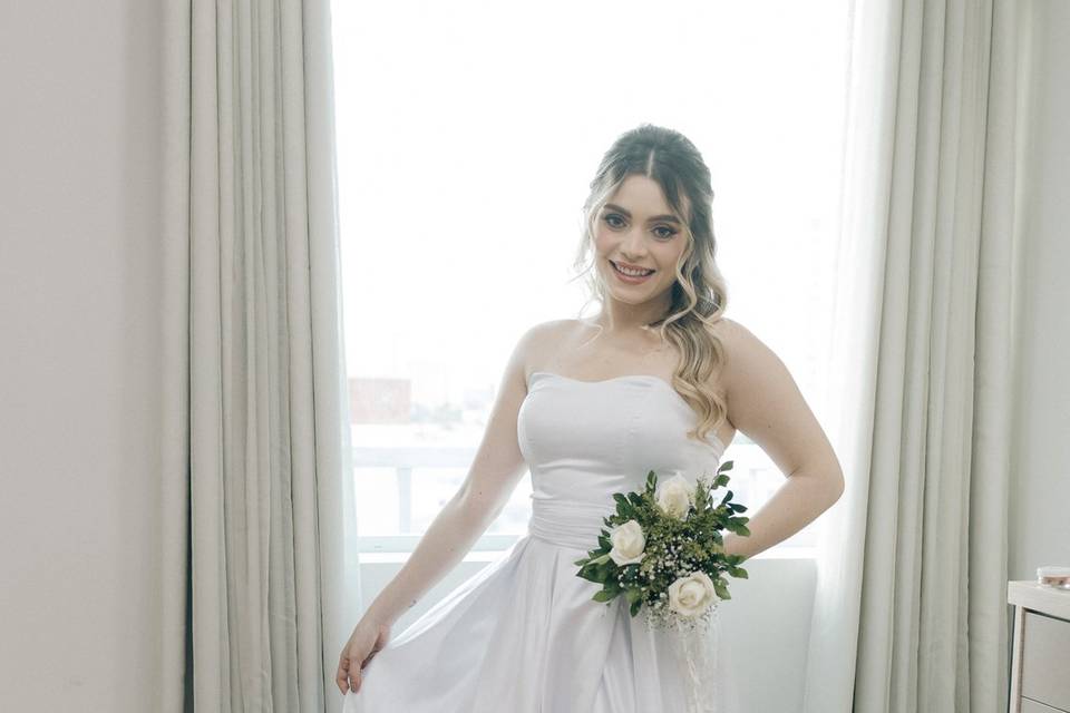 Vestido de noiva minimalista