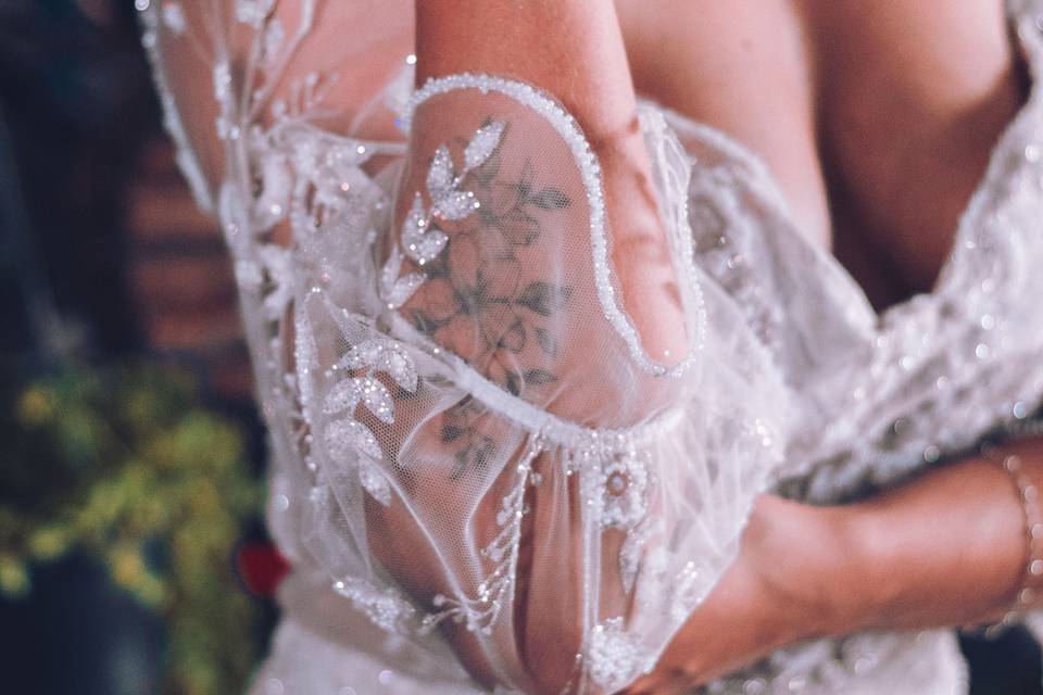 Vestido de Noiva Bordado
