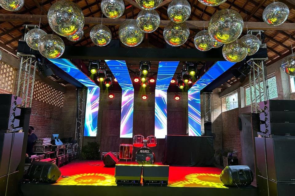 Sonorização e Painel de LED