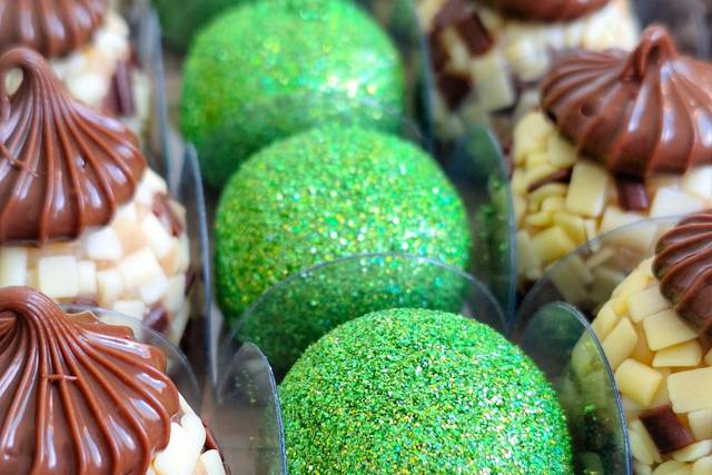 Brigadeiro com glitter