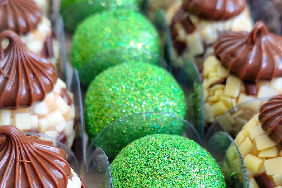 Brigadeiro com glitter