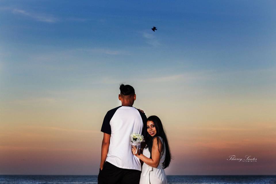Pre wedding na praia Grumari