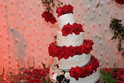 Bolo de casamento decorado