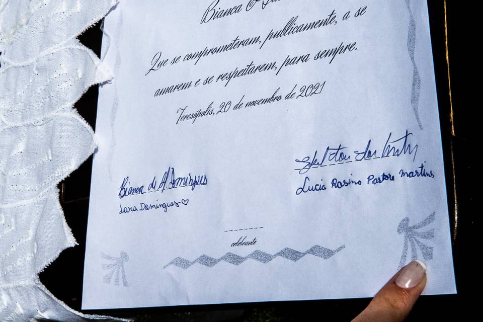 Certificado de casamento