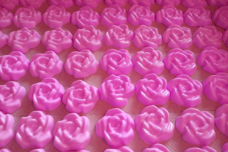 Sabonete de mini rosa