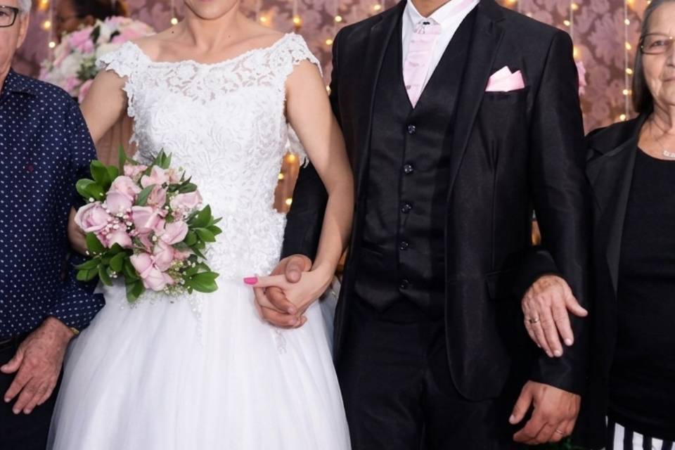 Foto noiva com os pais