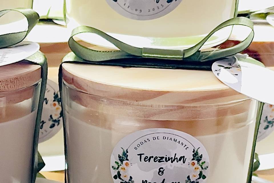 Vela aromática prata