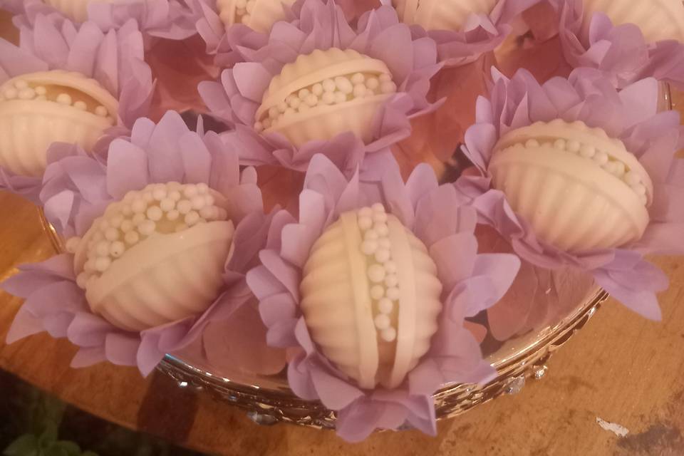 Ostra de chocolate branco