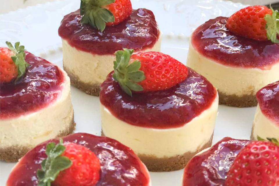 Mini Cheesecake Morango