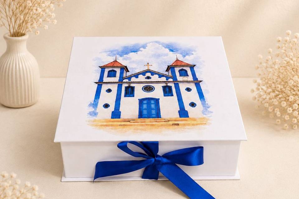Caixa para padrinho  casamento