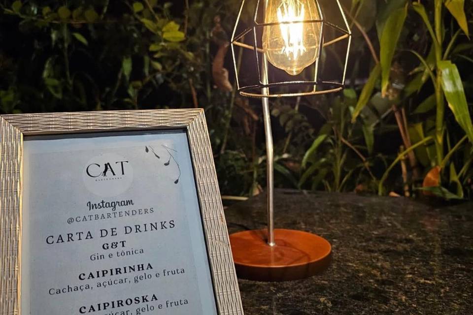 Menu com decoração